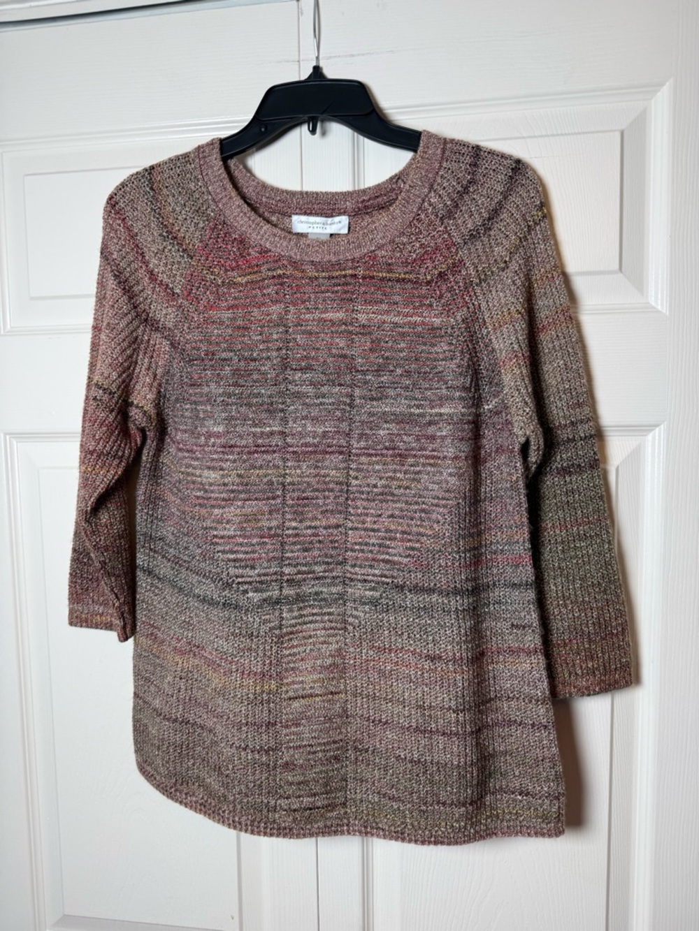 Christopher & Banks petite multicolor knit tunic‎ sweater